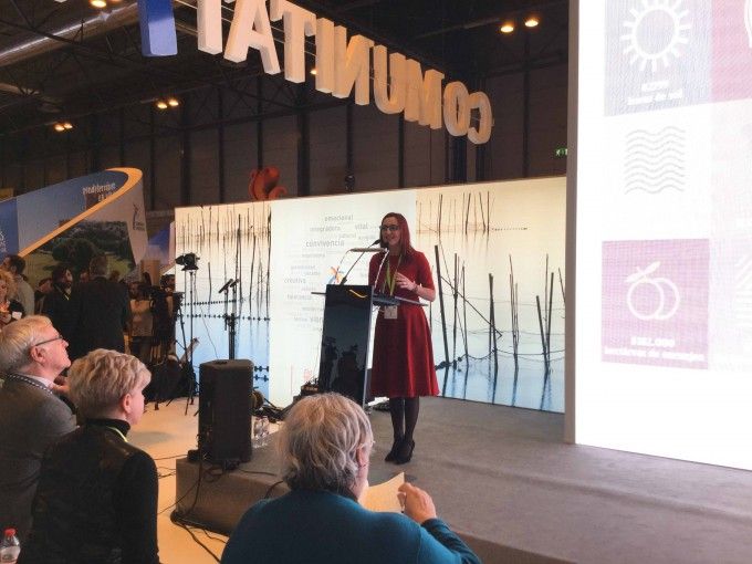 Maria Josep Amigó durant la seua intervenció en la presentació del 'Mètode Valencià' a Fitur_03