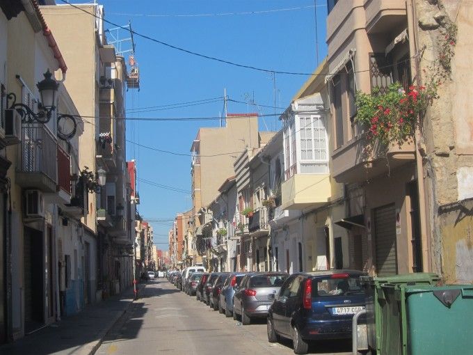 Una calle del barrio del Cabanyal-Canyamelar