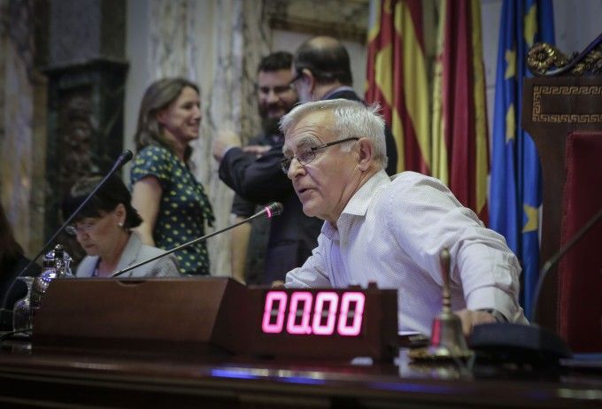 L'alcalde de València, Joan Ribó, al ple