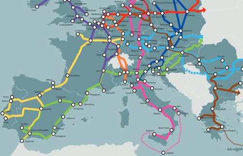 Mapa del Corredor Mediterráneo