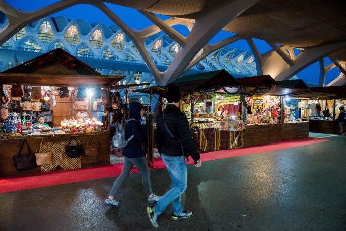 Mercadet de Nadal a la Ciutat de les Arts i les Ciències de València