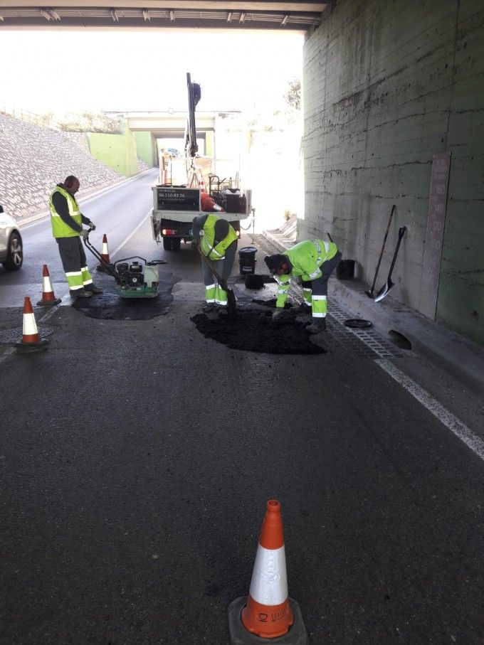 Reparación asfaltos