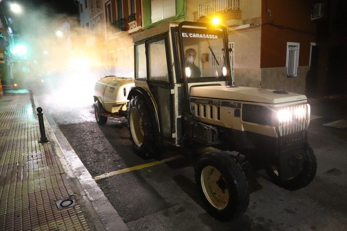 agricultors desinfecció carrers