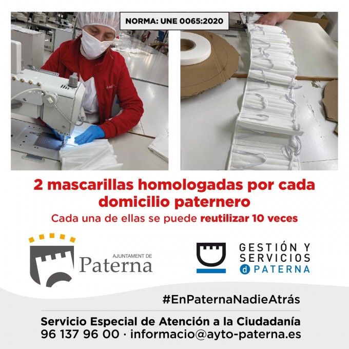 Reparto Mascarillas Paterna