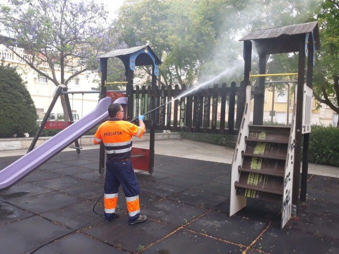 Desinfecció jocs infantils