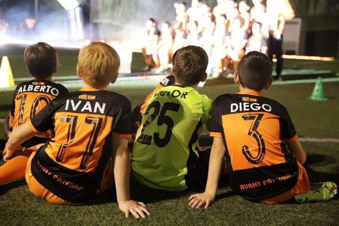 Miembros de club de fútbol infantil de Paterna