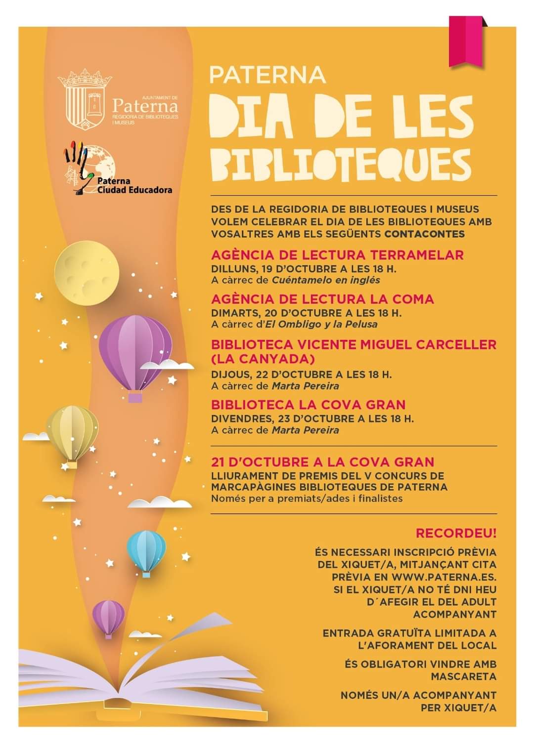 Día de las Bibliotecas en Paterna