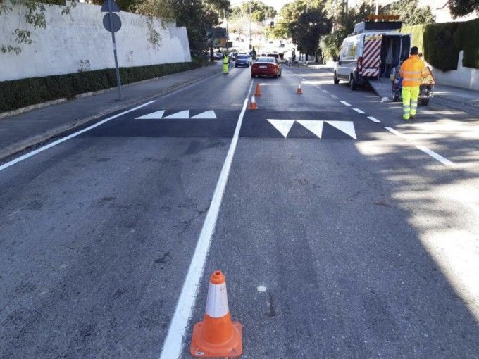 Trabajos de asfaltado en La Canyada