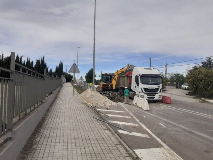 Obras del nuevo colector en L'Andana