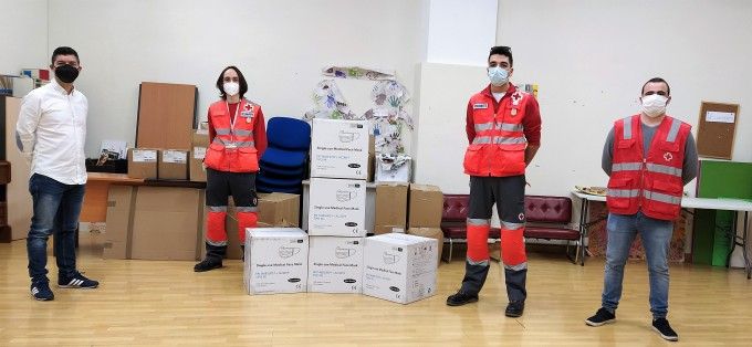 Donación Mascarillas cruz roja
