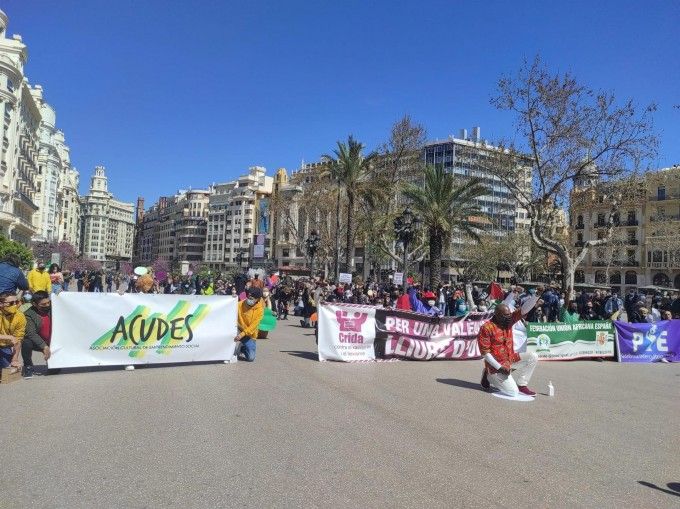 Manifestació contra el racisme en València