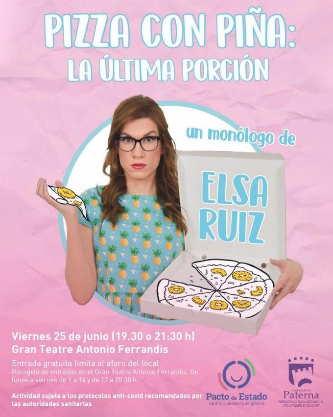 Cartel del monólogo de Elsa Ruiz en Paterna