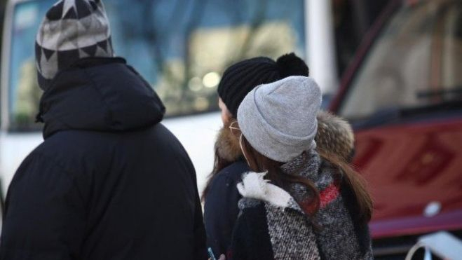 Persones abrigades pel fred a València