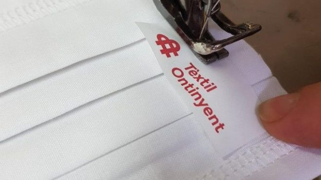 Mascarilla elaborada por el Clúster Textil de Ontinyent durante la pandemia Mascarilla elaborada por el Clúster Textil de Ontinyent durante la pandemia