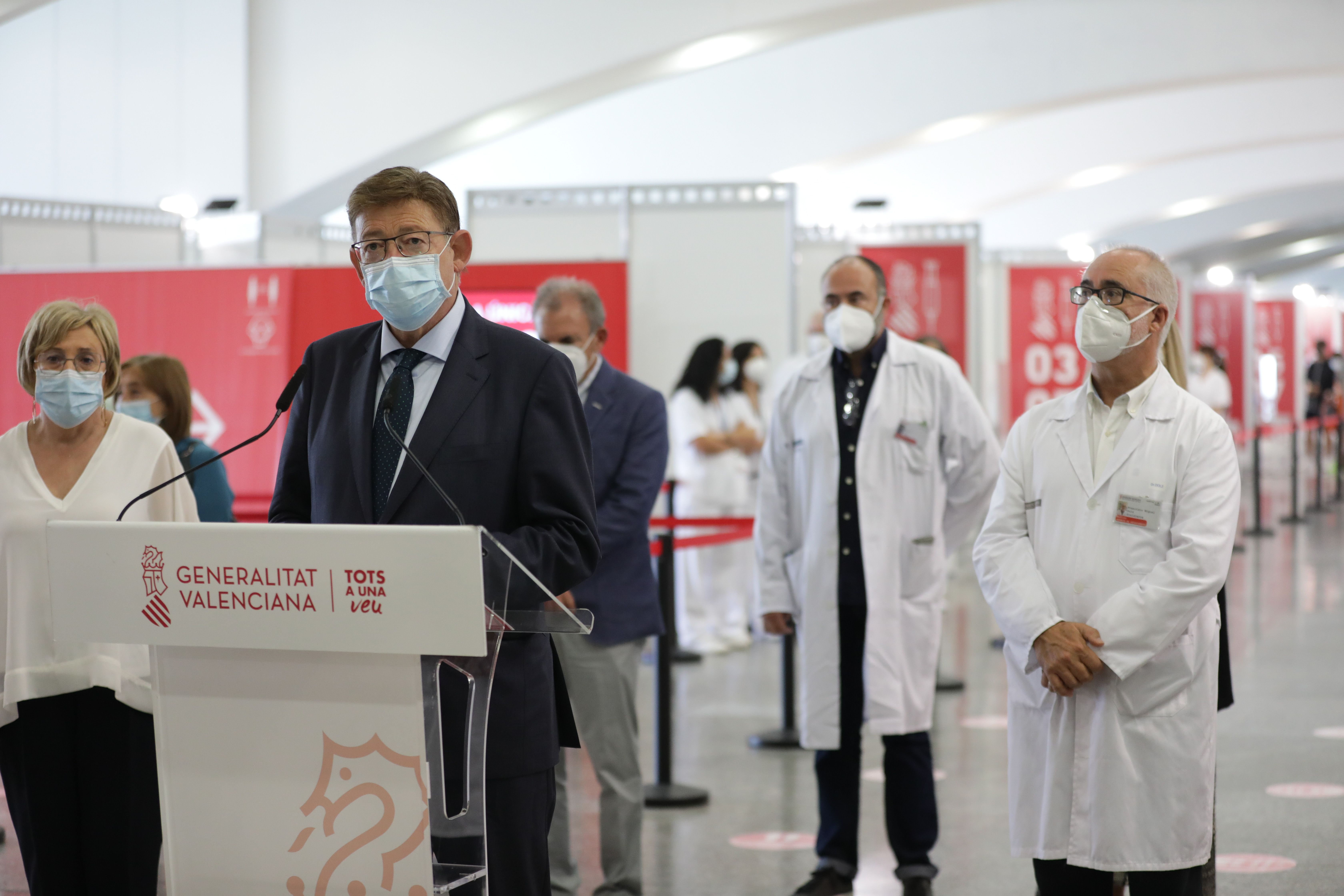Ximo Puig, en el acto de cierre de los vacunódromos