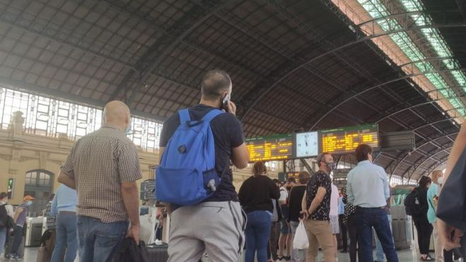 Estació del Nord durant la vaga de Renfe a setembre de 2021