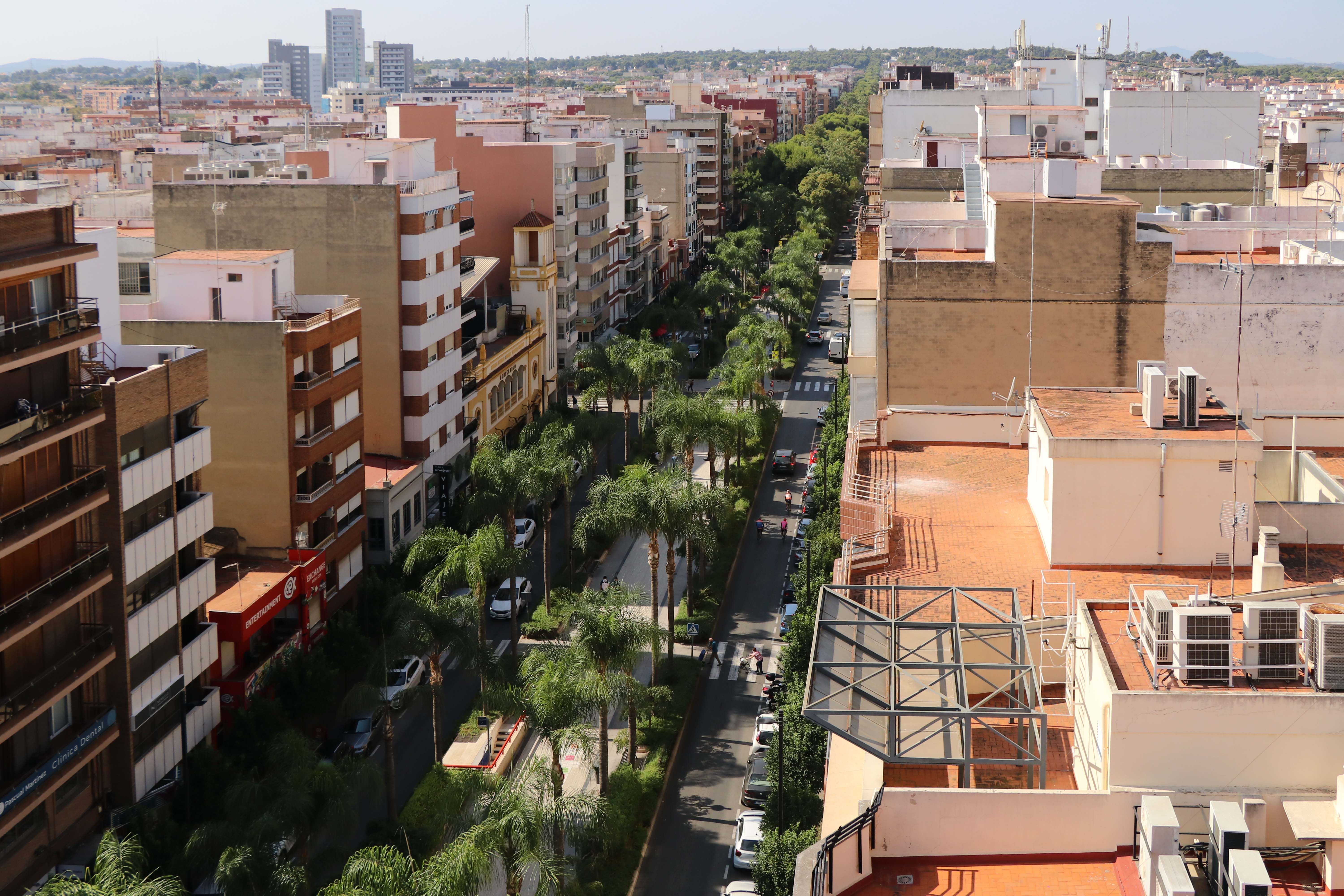 Vista desde la azotea de un edificio de la ciudad de Torrent
