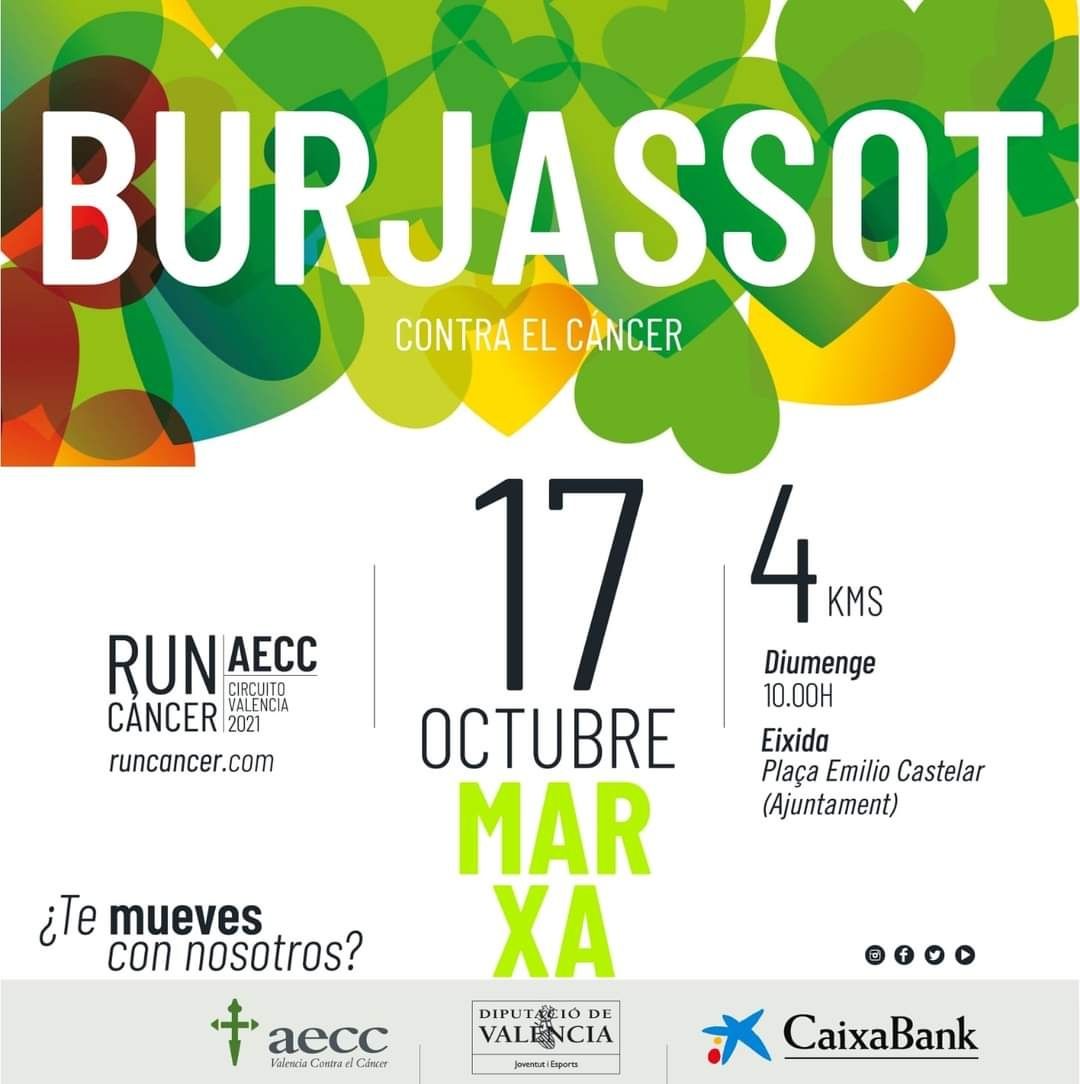 Cartell de marxa contra el càncer de Burjassot