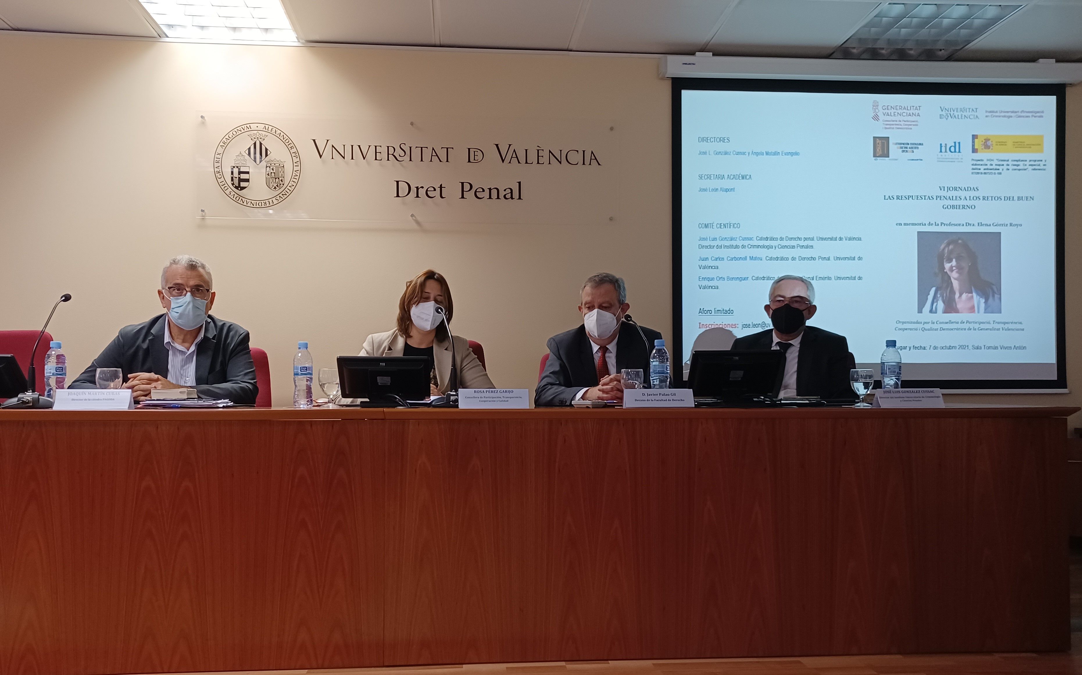 La Conselleria de Participació, Transparència, Cooperació i Qualitat Democràtica, Rosa Pérez Garijo