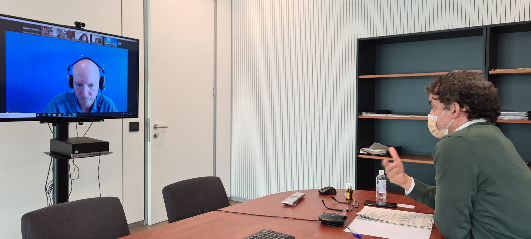 El secretario autonómico de Turismo, Francesc Colomer, en videoconferencia