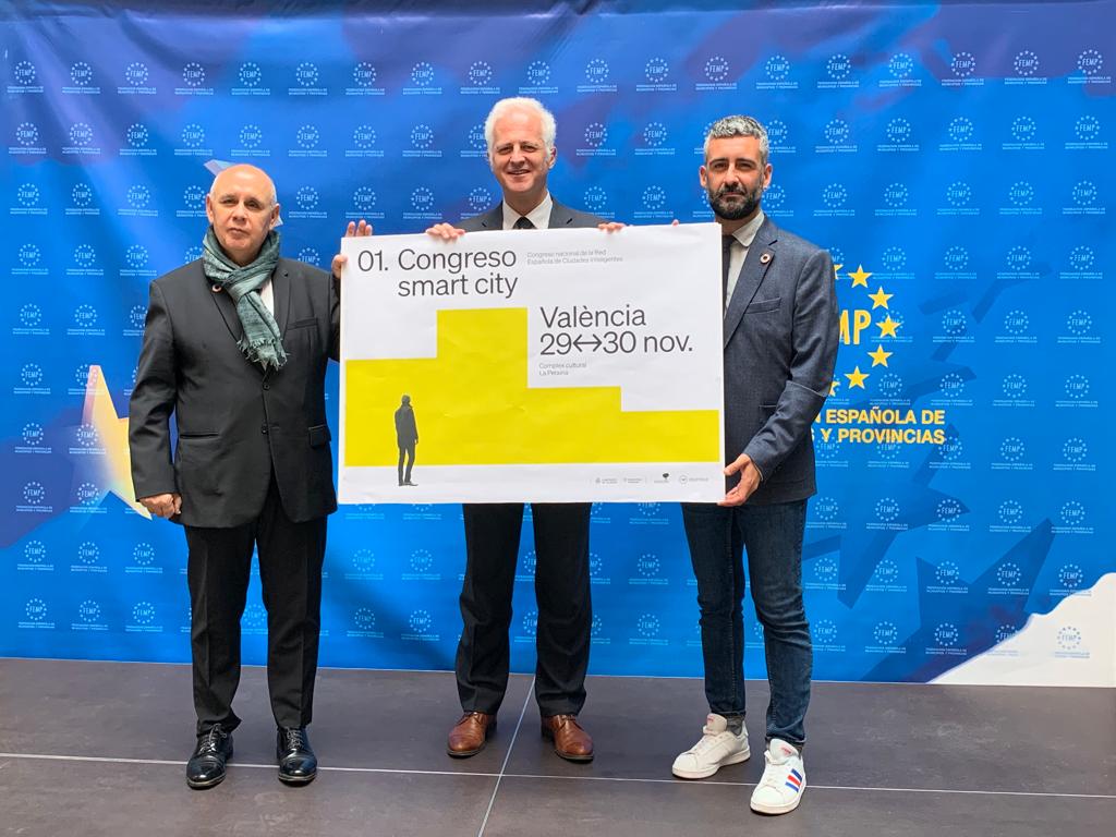 El concejal de Agenda Digital y Administración Electrónica, Pere Fuset, durante la presentación del ‘I Congreso Smart City’