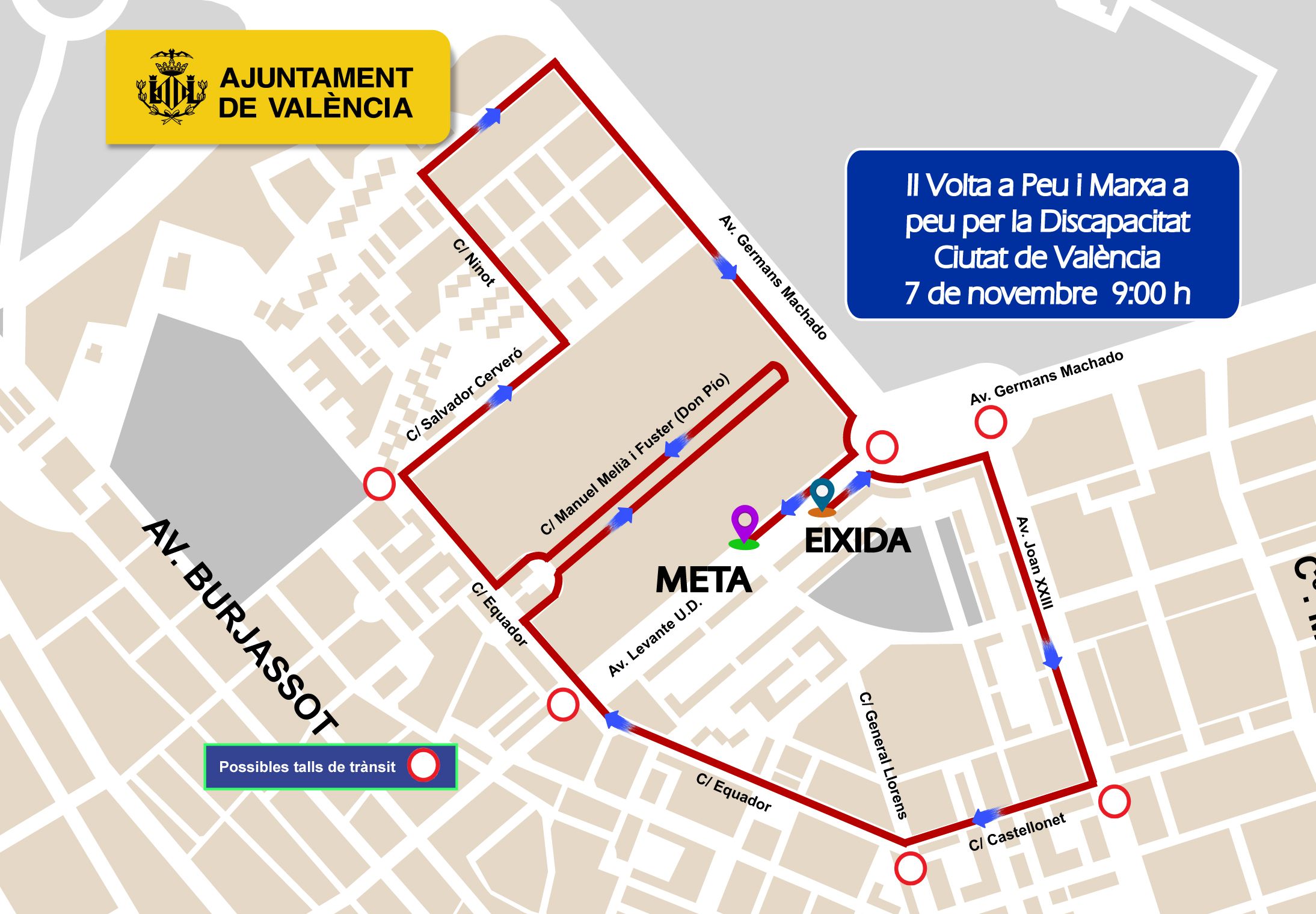 II Vuelta a pie y Marcha a pie por la Discapacitado Ciudad de Valencia