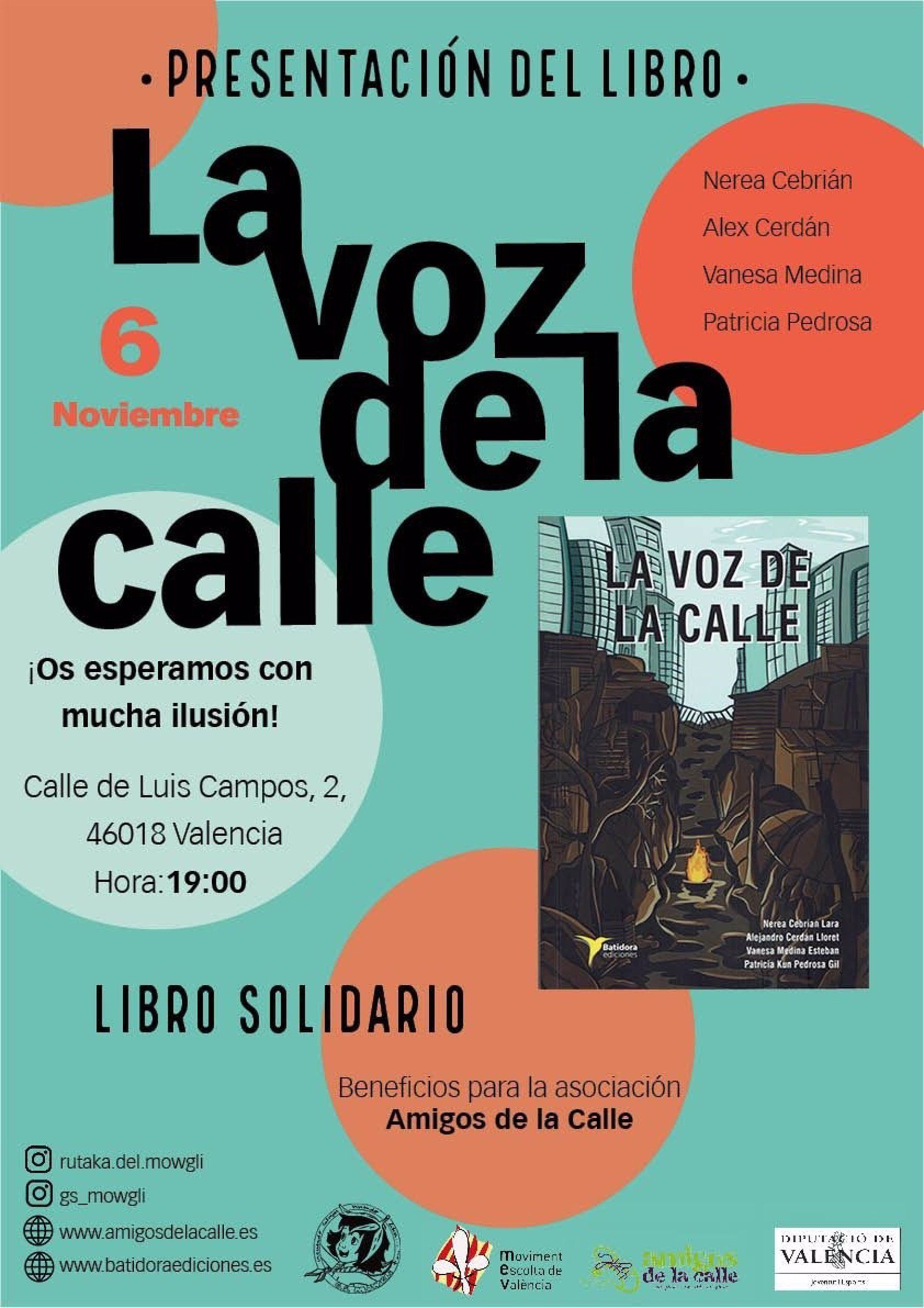 Cartel de presentación del libro 'La voz de la calle'