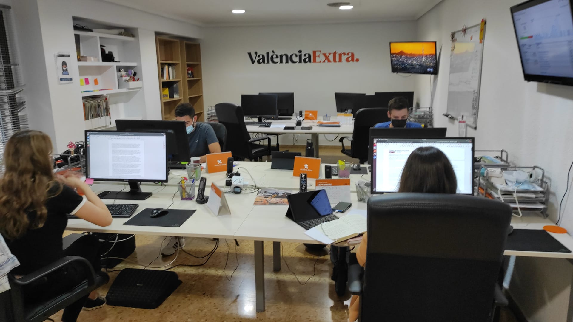 Redacción del diario digital València Extra en la ciudad de València