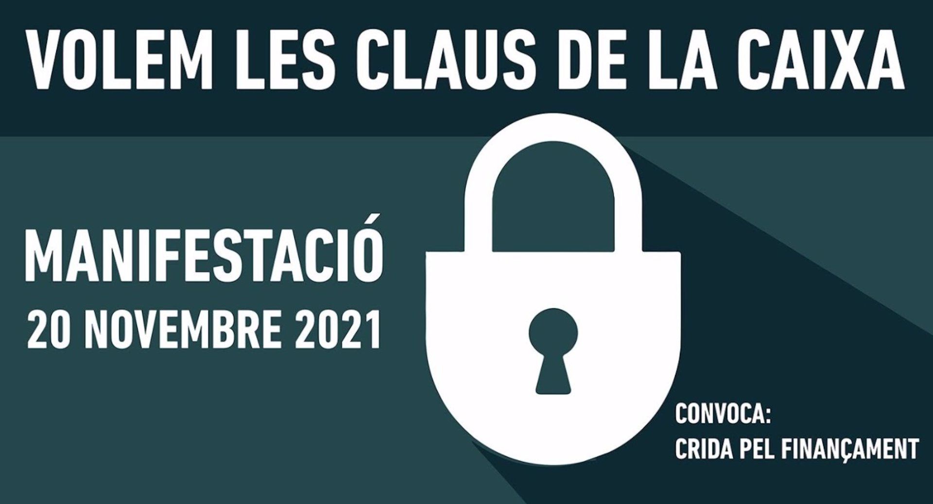 Cartel de la manifestación Crida pel Finançament