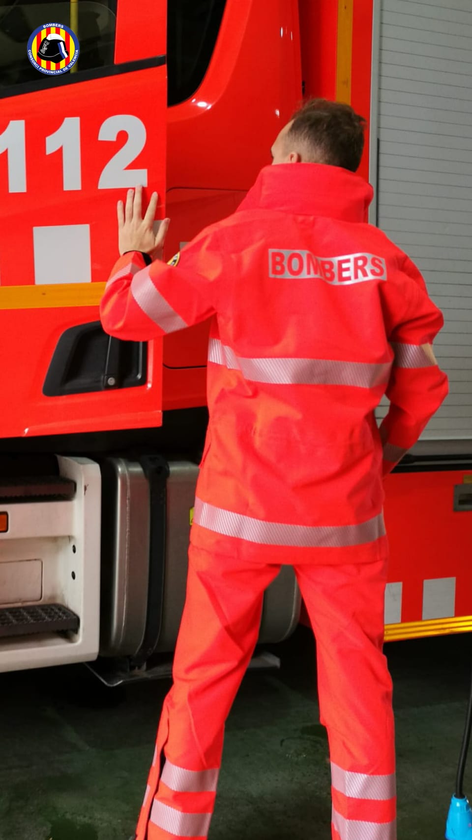 Un bombero del Consorcio Provincial de Bomberos de València