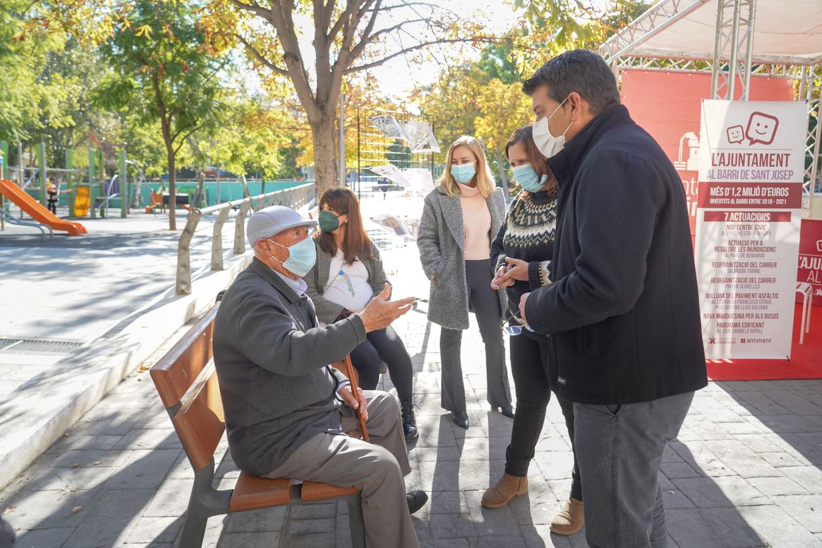 Jorge Rodríguez y varios concejales visitan el nuevo Centro Cívico de Sant Josep