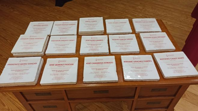 Los Taulells de la Memòria de las personas homenajeadas