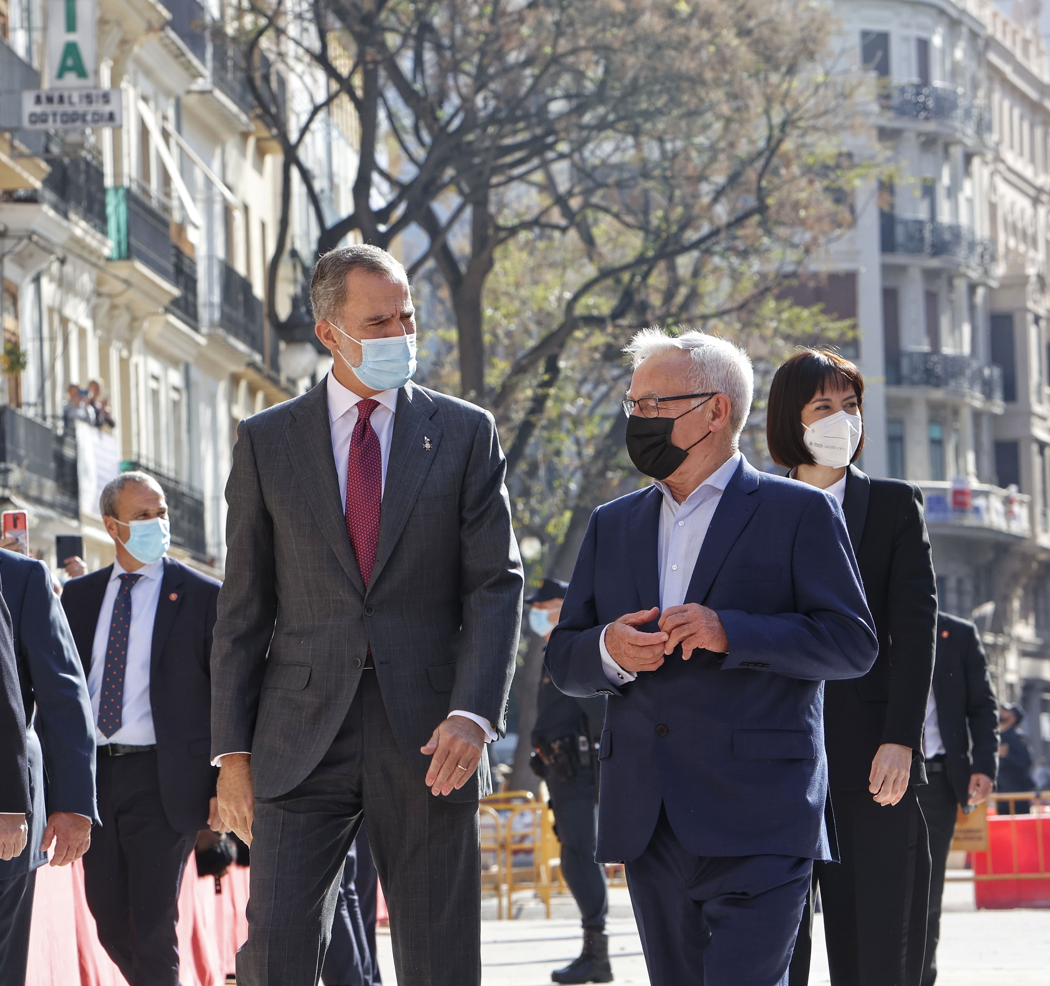 L'alcalde de València, Joan Ribó, amb el rei Felip VI