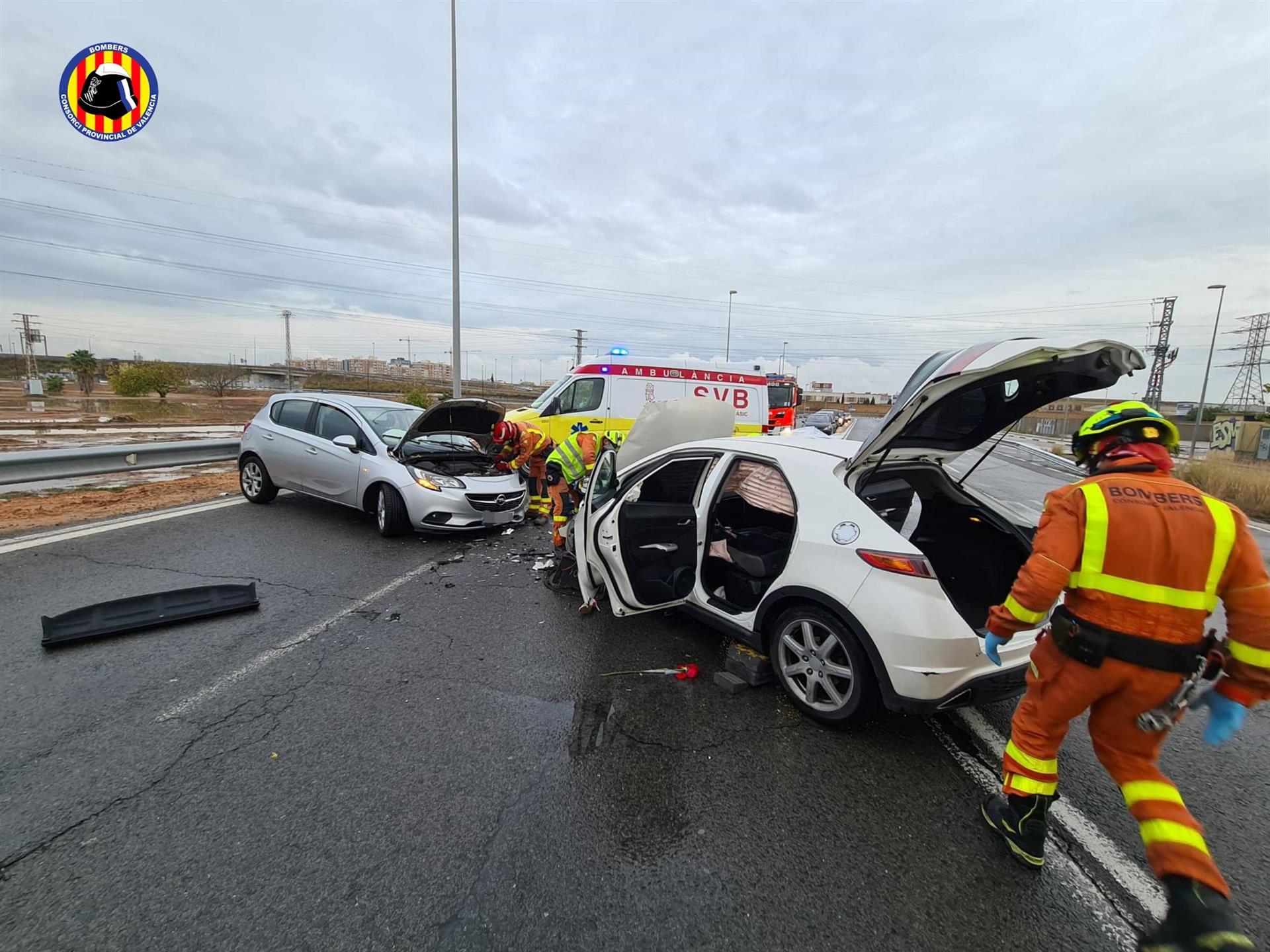 Accident entre dos vehicles en Xirivella