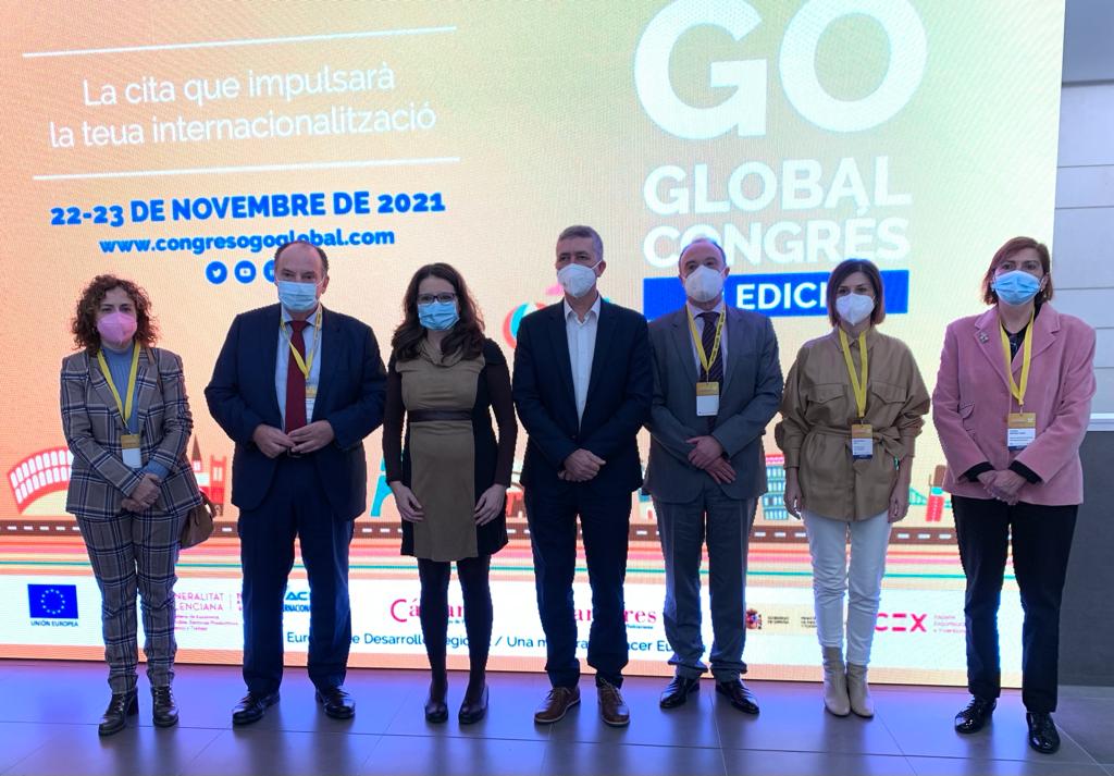 La vicepresidenta, Mónica Oltra, en la presentación del Congreso Go Global