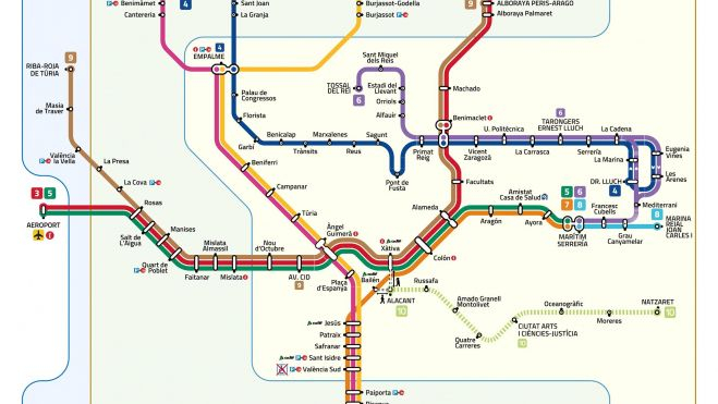 Mapa futur de Metrovalencia