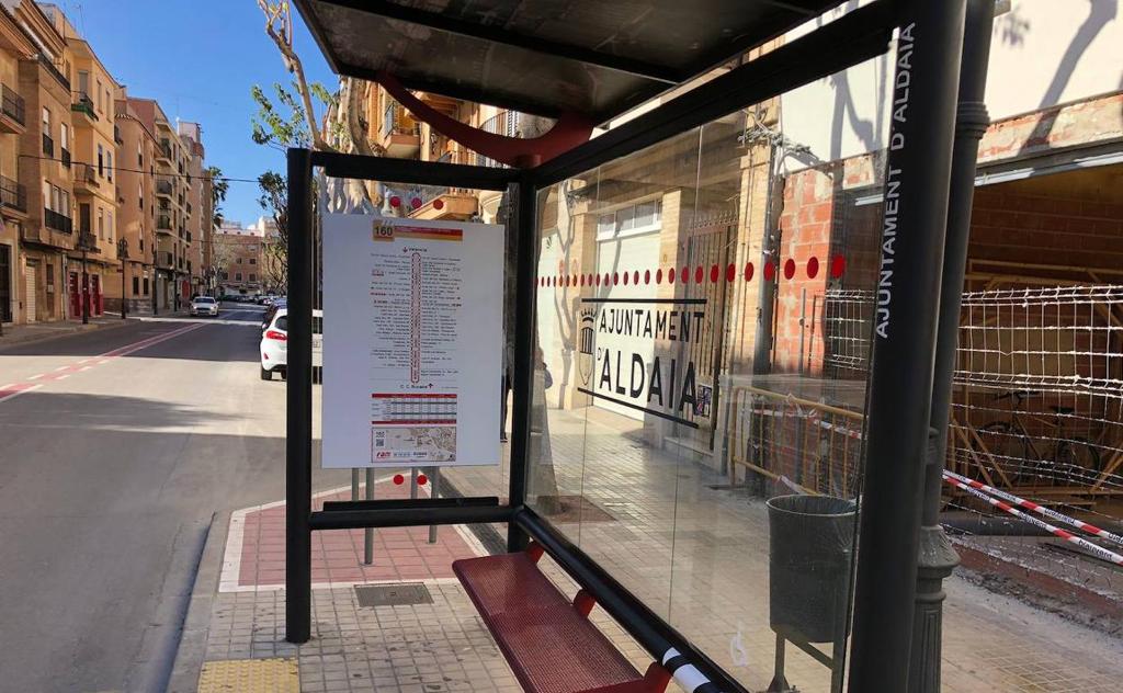 Parada de bus en Aldaia