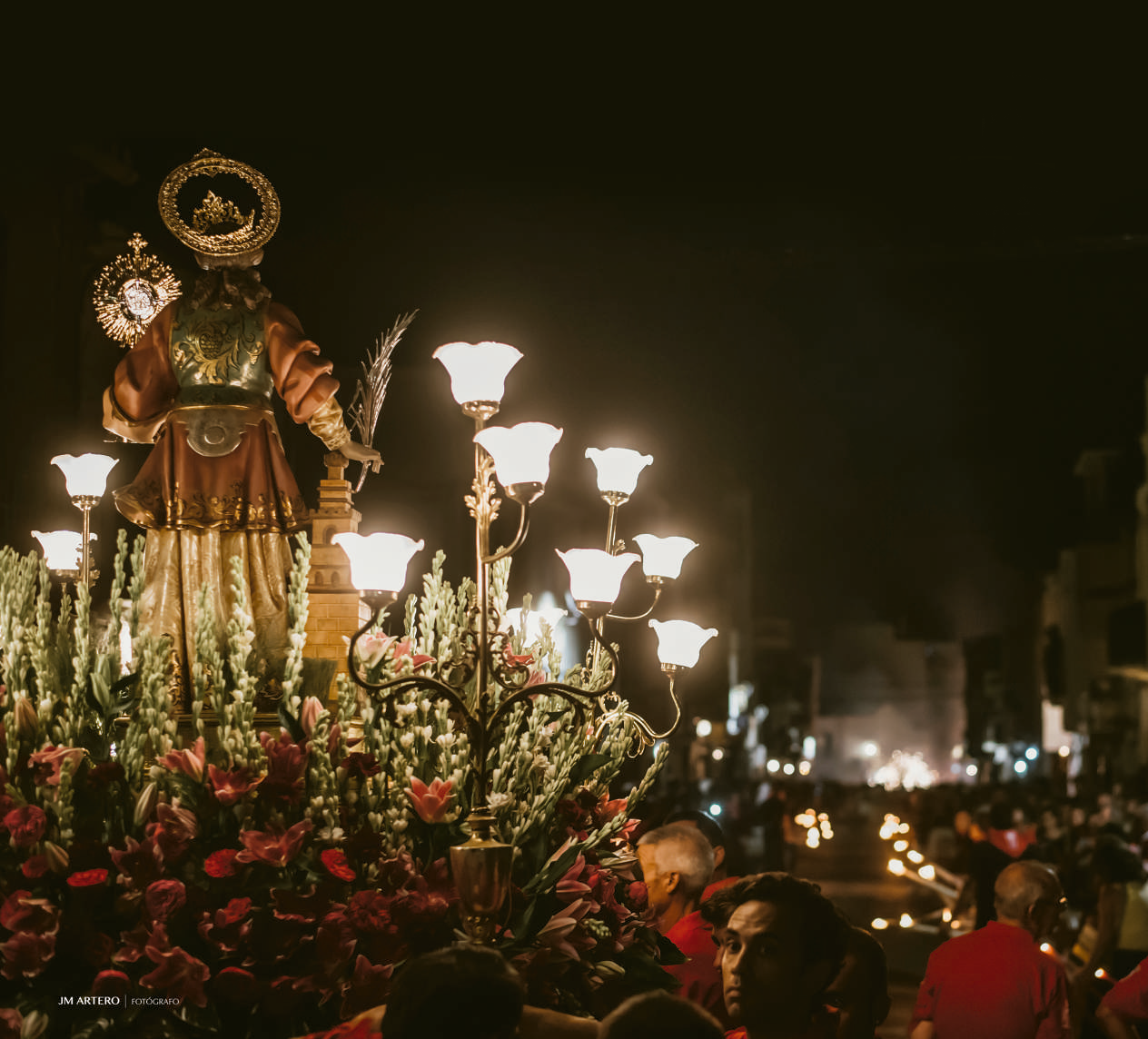 Acte en honor a Santa Bàrbara celebrat a Faura. Imatge de J. M. Arter
