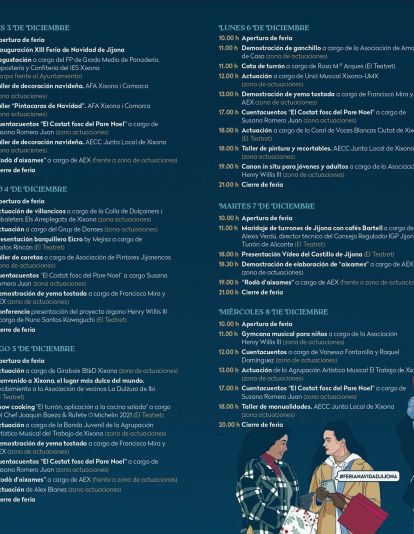 Programación de la Feria de Navidad de Xixona 2021 Programación de la Feria de Navidad de Xixona 2021
