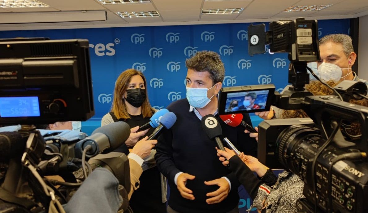 El presidente del Partido Popular de la Comunitat Valenciana, Carlos Mazón