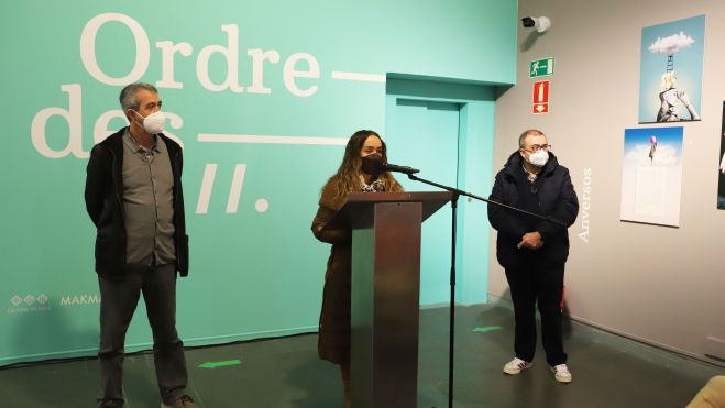 Roda de premsa a la inauguració de l'exposició 'Ordre/Desordre'