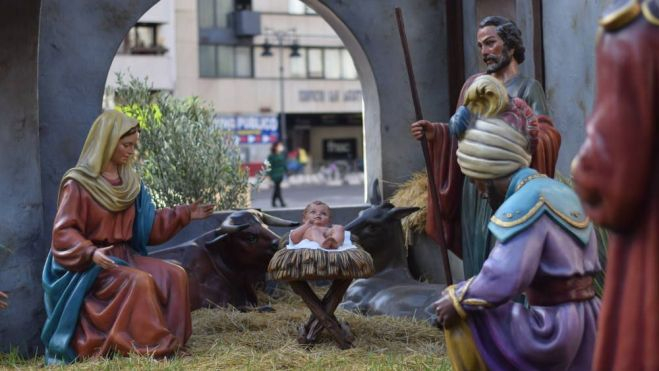 Betlem municipal en la plaça de Sant Agustí - Foto: Luna Mata