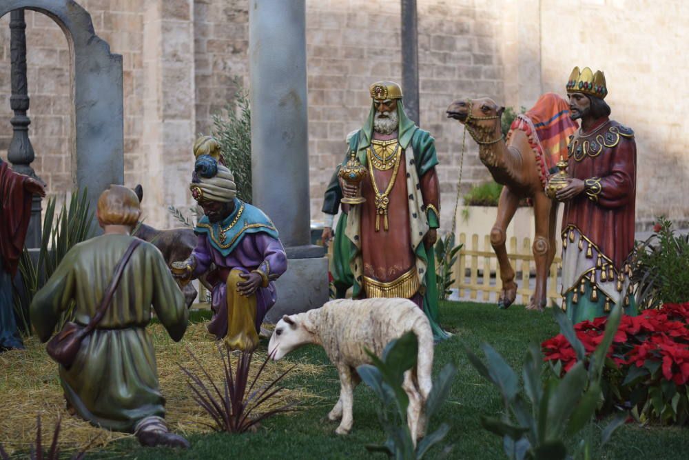 Imagen de archivo del belén municipal en la plaza de San Agustín. Foto: Luna Mata