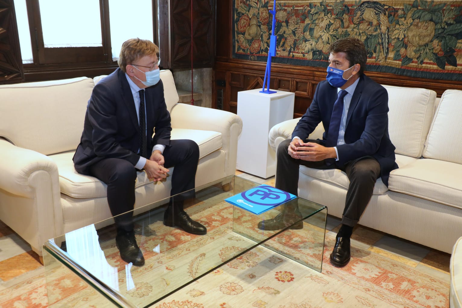 Reunión entre Ximo Puig y Carlos Mazón