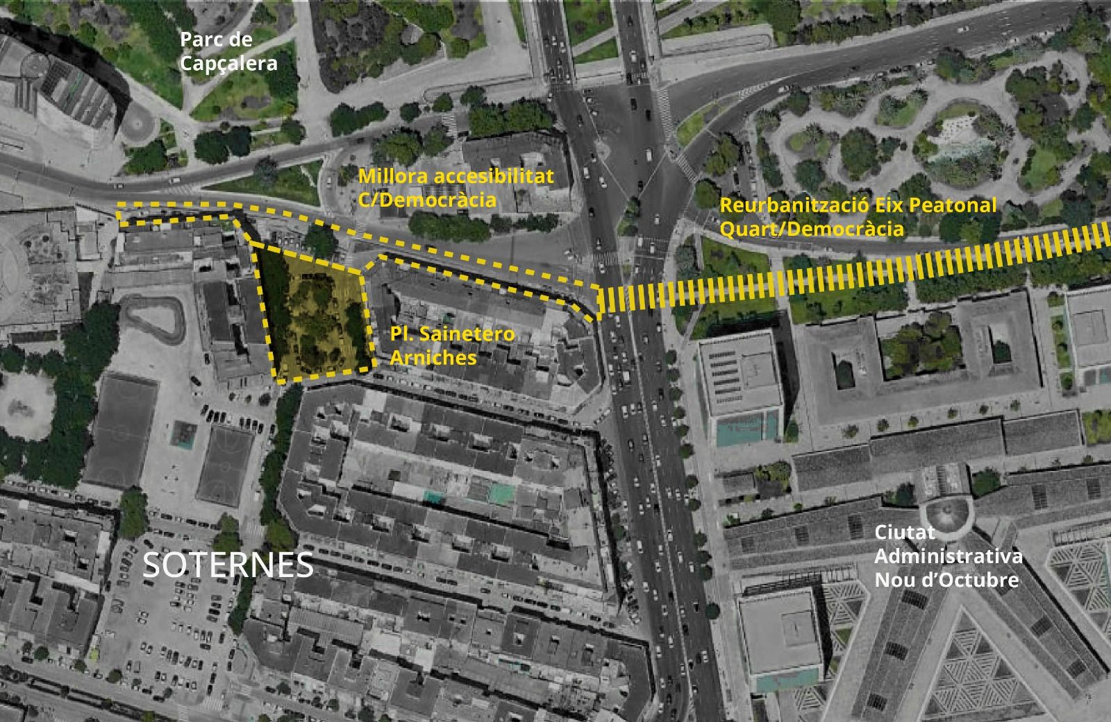 Mapa de l'actuació de Sainetista Arniches 