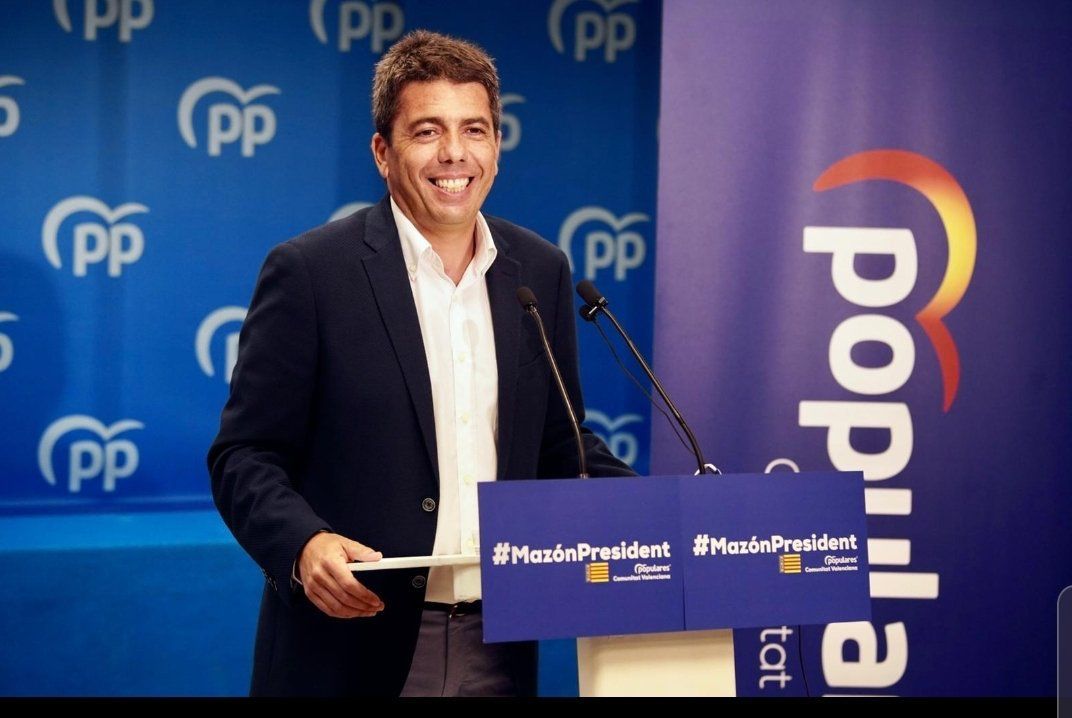 El president del Partit Popular de la Comunitat Valenciana, Carlos Mazón