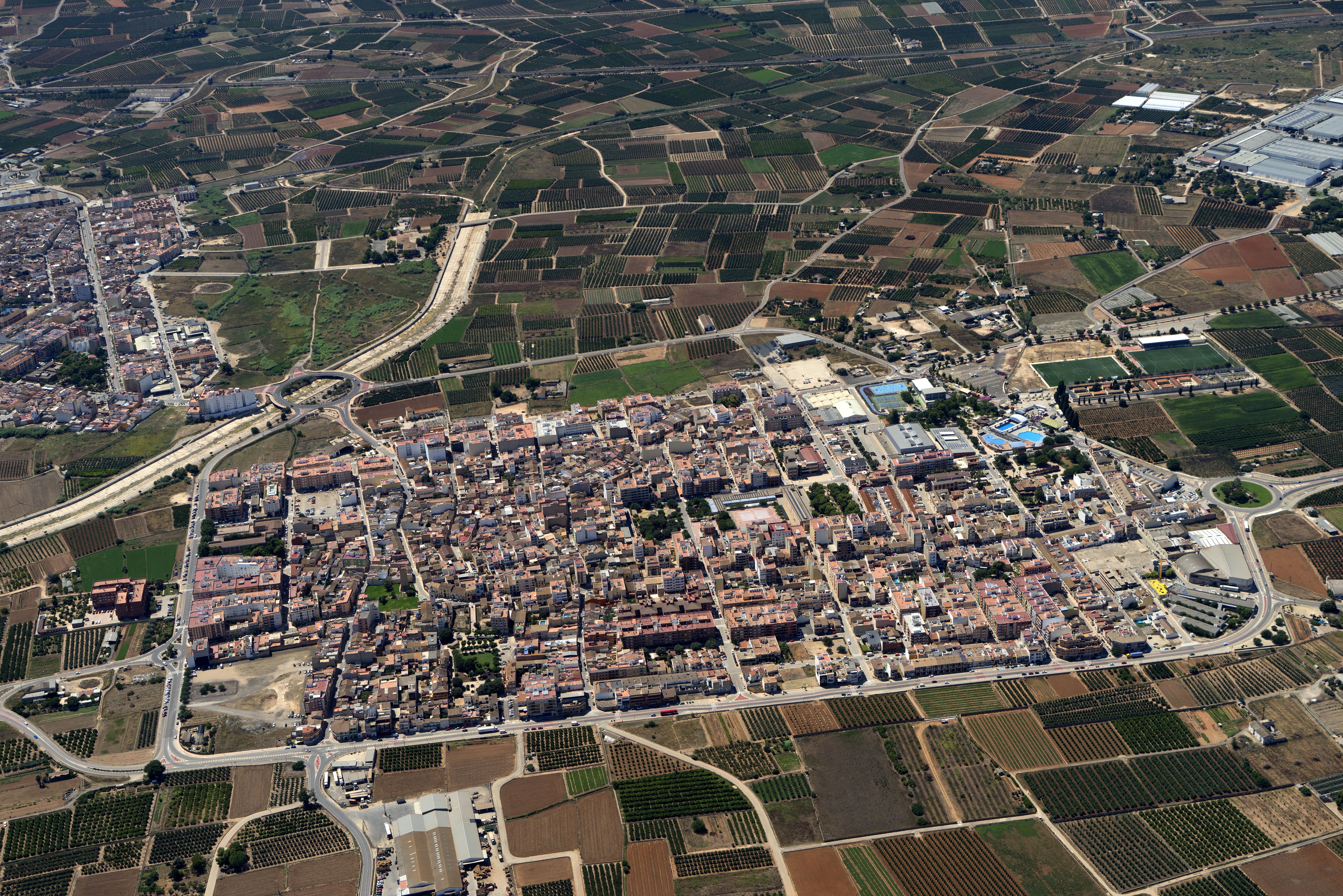 Imagen aérea de Almussafes