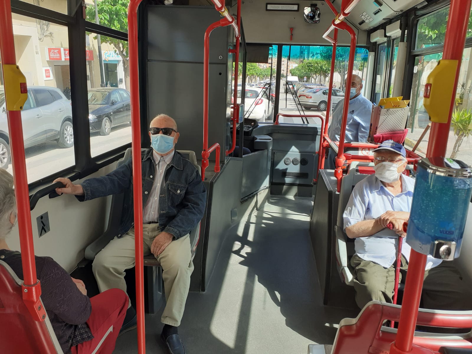 Interior del bus urbano de Ontinyent