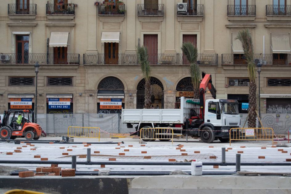 Obras en la plaza de la Reina de Valencia - Luna Mata