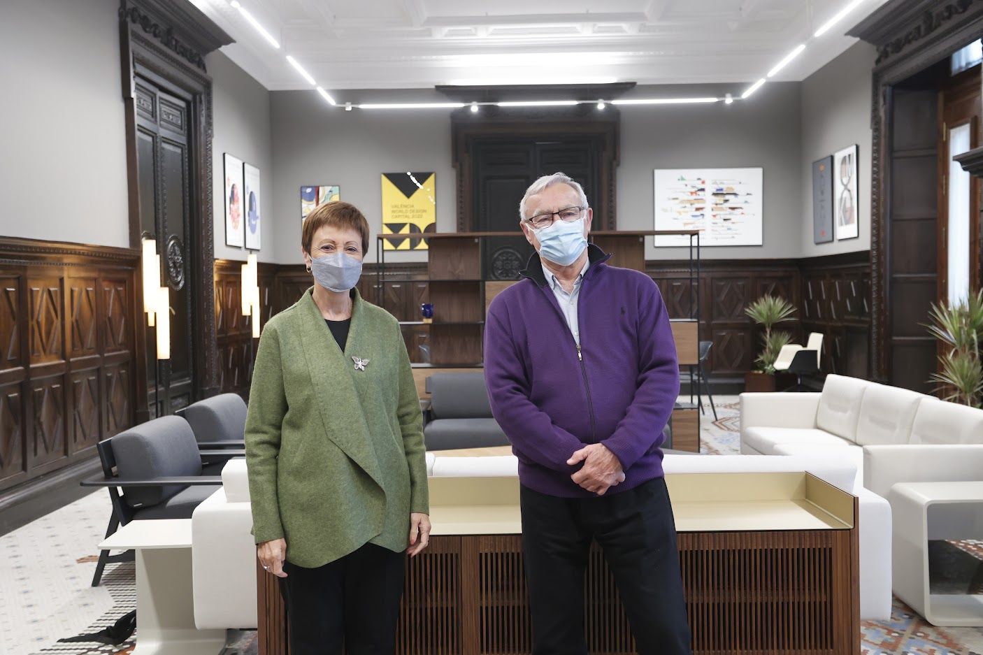 L'alcalde de València, Joan Ribó, i la rectora de la Universitat de València, Mavi Mestre